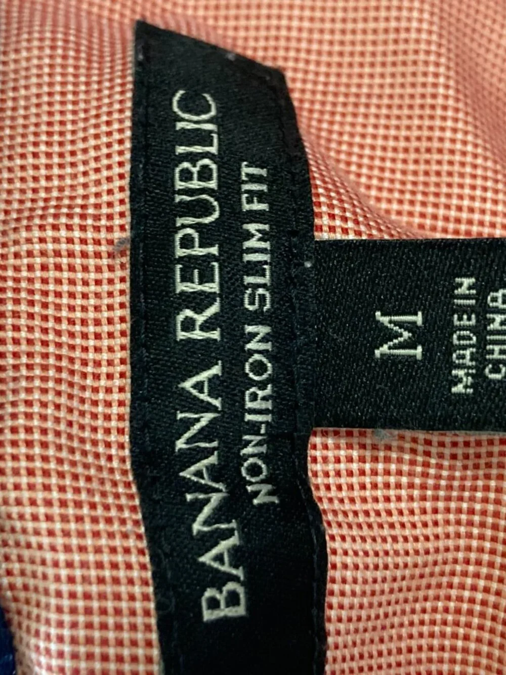 Banana Republic dress shirt non iron slim fit orange medium